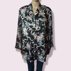 Floral Linda Blouse Sz Large